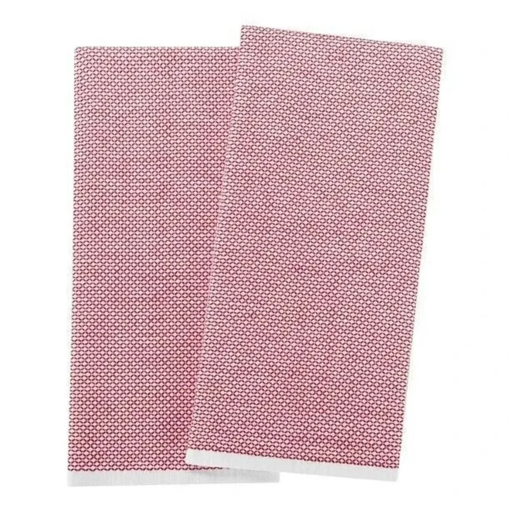 Better Homes & Gardens Oversized Woven Kitchen Towels 2pc Rose White 20 x 30-in
